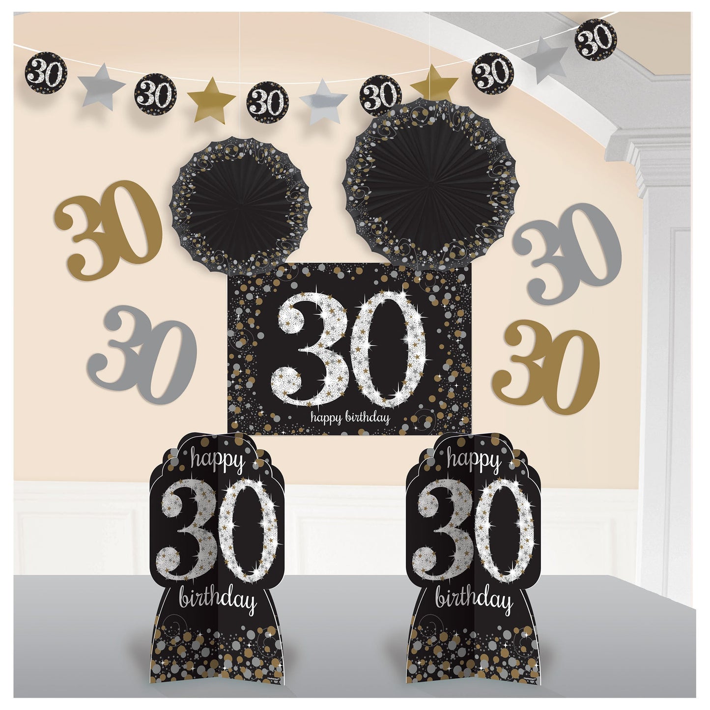 Sparkling Celebration 30 Room Decorating Kit