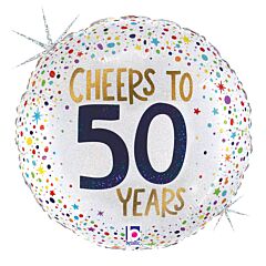 #373 Cheers to 50 Years 18in Printed Mylar