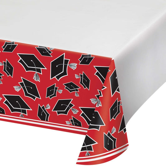 School Spirit Red Table Cover 54in x 102in