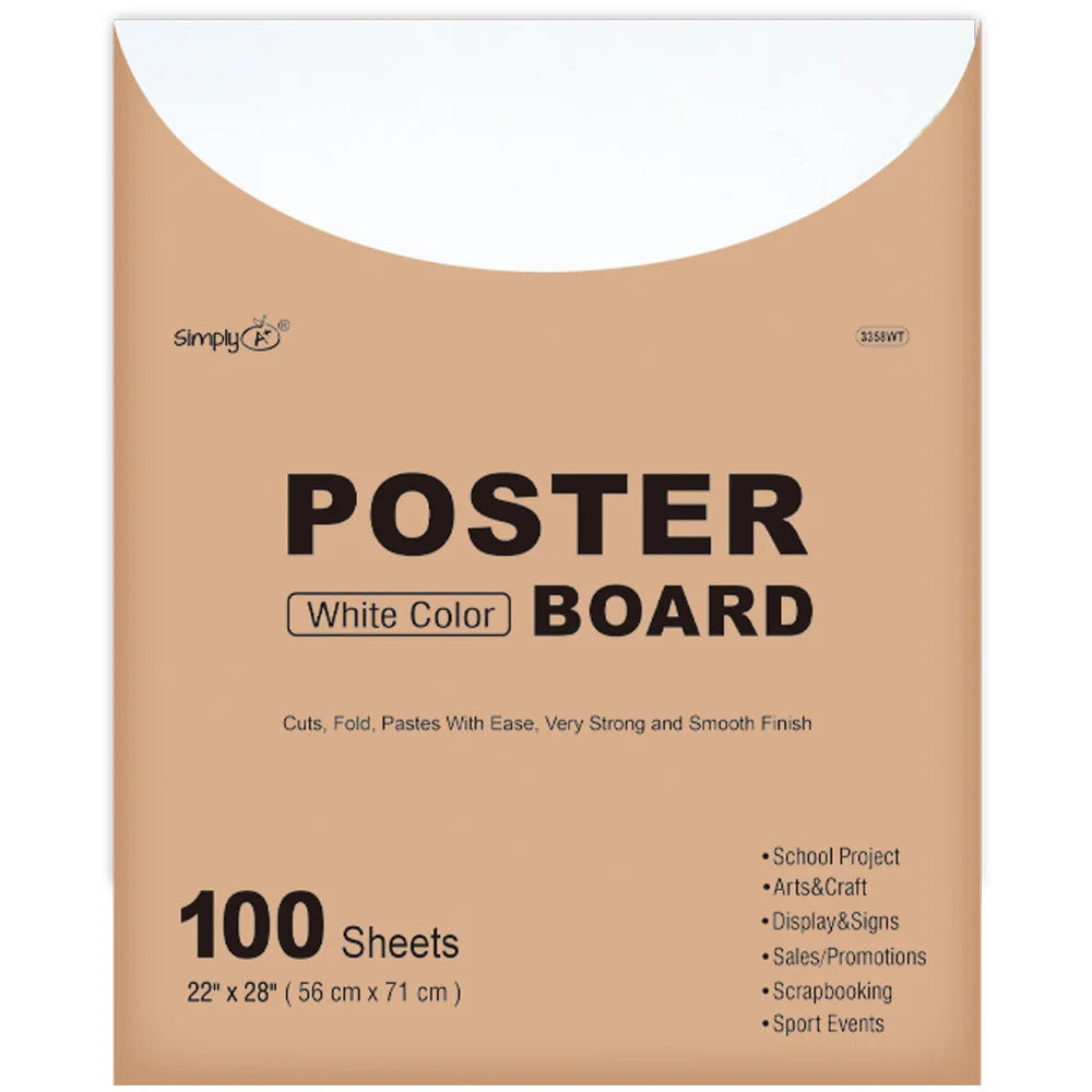 White Poster Board 22x28 (1 Sheet)