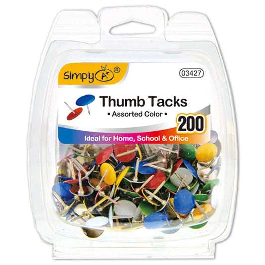 Thumb Tacks Assorted 200ct