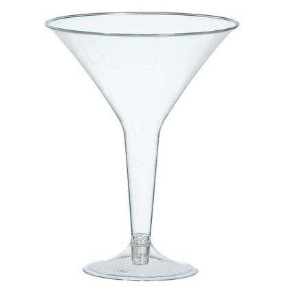 Clear Plastic Martini Glasses 10ct