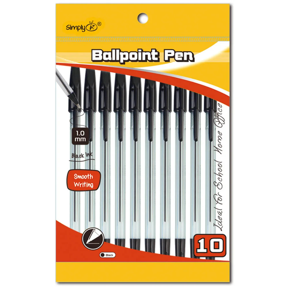 Ballpoint Pens - Black 10ct