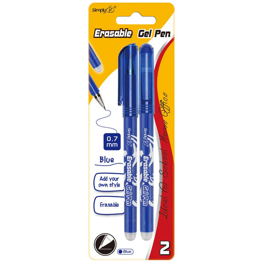 Erasable Gel Pen - Blue 2pk