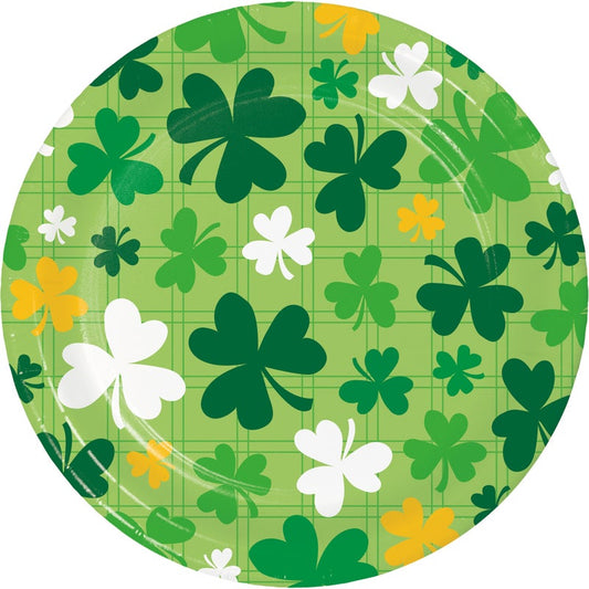 Shamrock and Roll 7in Plates 8ct