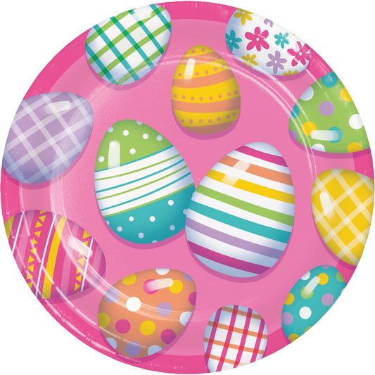 Happy Eggster 7in Plates 8ct