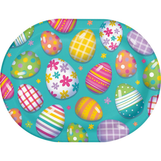 Happy Eggster 12in x 8in Oval Plates 8ct