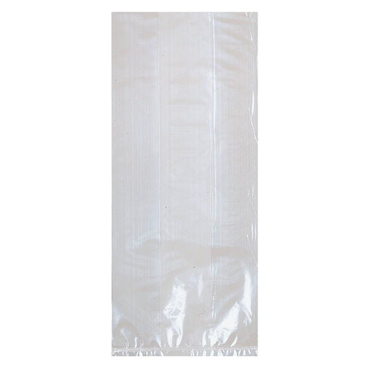 Clear Small Cello Party Bags - 4in x 9.5in x 2in - 25ct