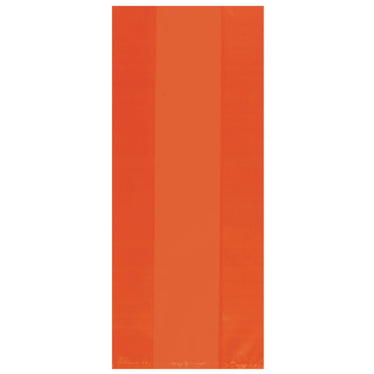 Orange Peel Small Cello Party Bags - 4in x 9.5in x 2in - 25ct