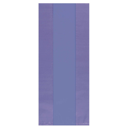 New Purple Small Cello Party Bags - 4in x 9.5in x 2in - 25ct