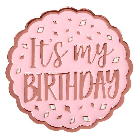 Blush Birthday Enamel Pin