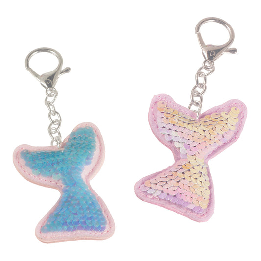 Shimmering Mermaids Puffy Flip Sequin Keychain Favor