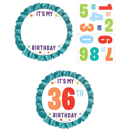 Primary Birthday Customizable Button