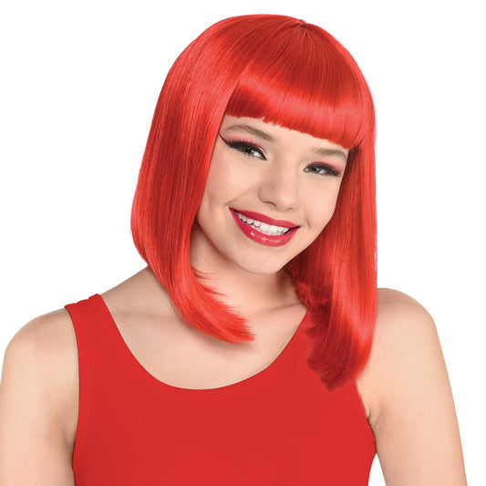 Red Long Bob Wig