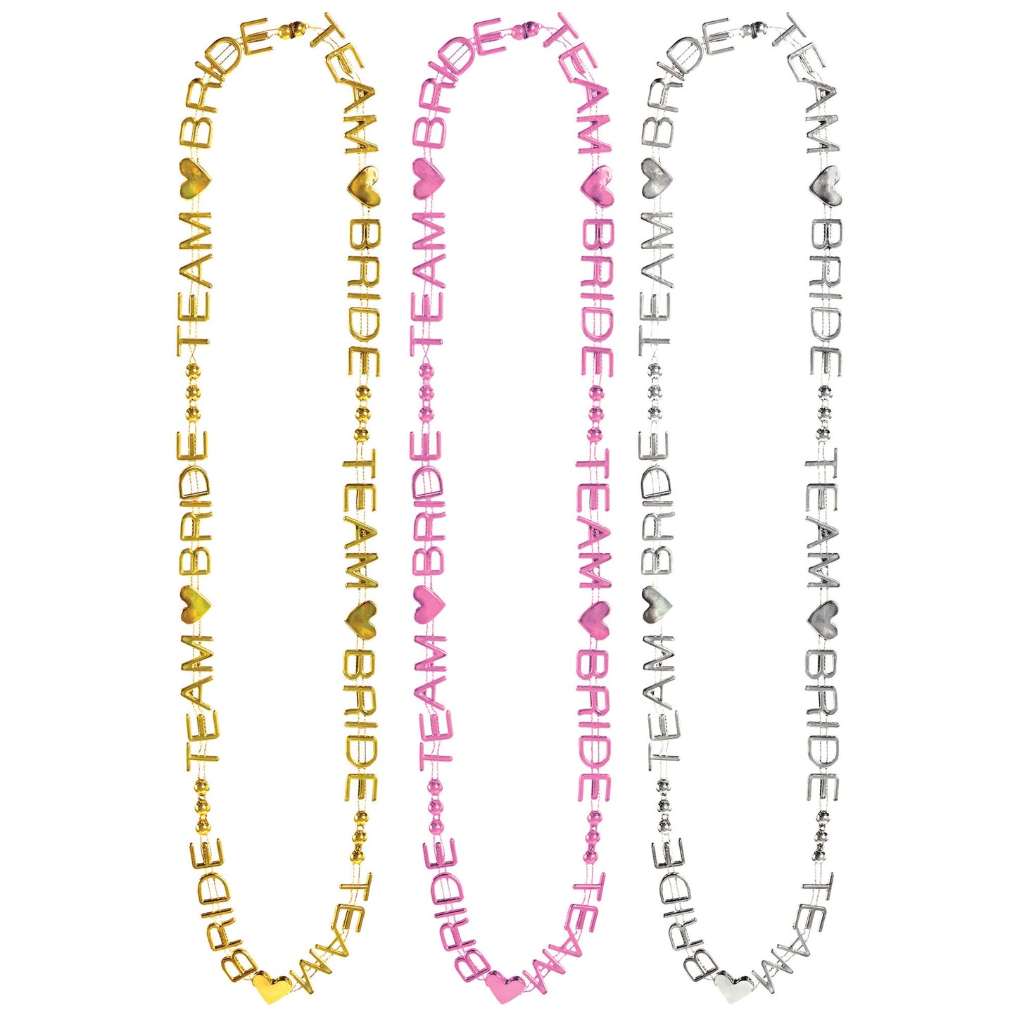 Bachelorette Team Bride Word Beads 6ct