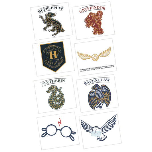 Harry Potter Hogwarts United Tattoos 8ct