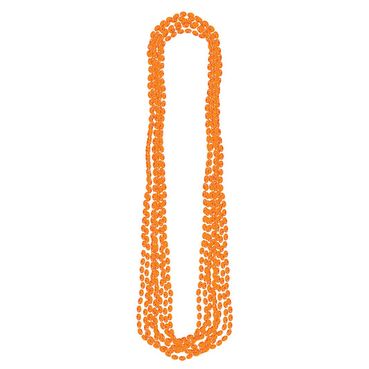 Orange Metallic Bead Necklaces 8ct