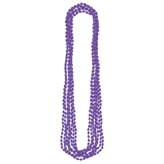 Purple Metallic Bead Necklaces 8ct