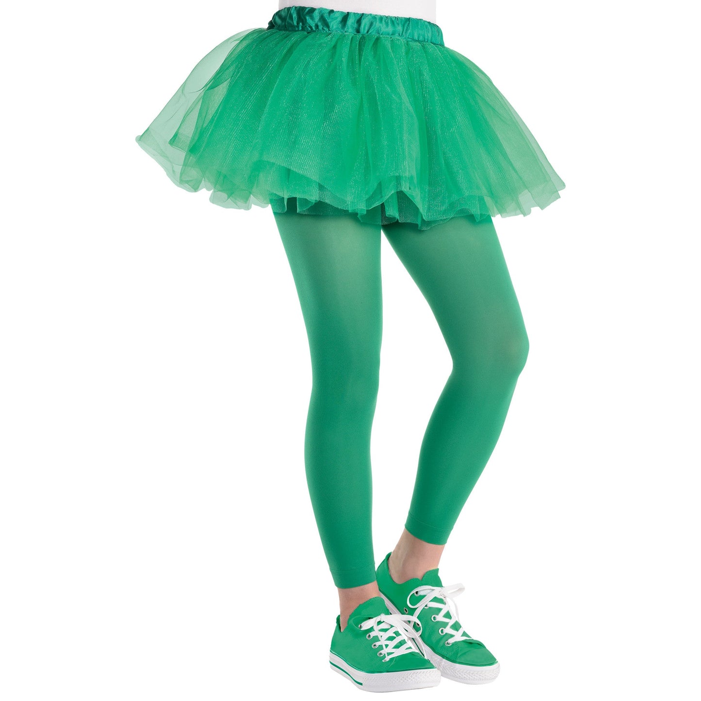 Green Footless Tights - Child