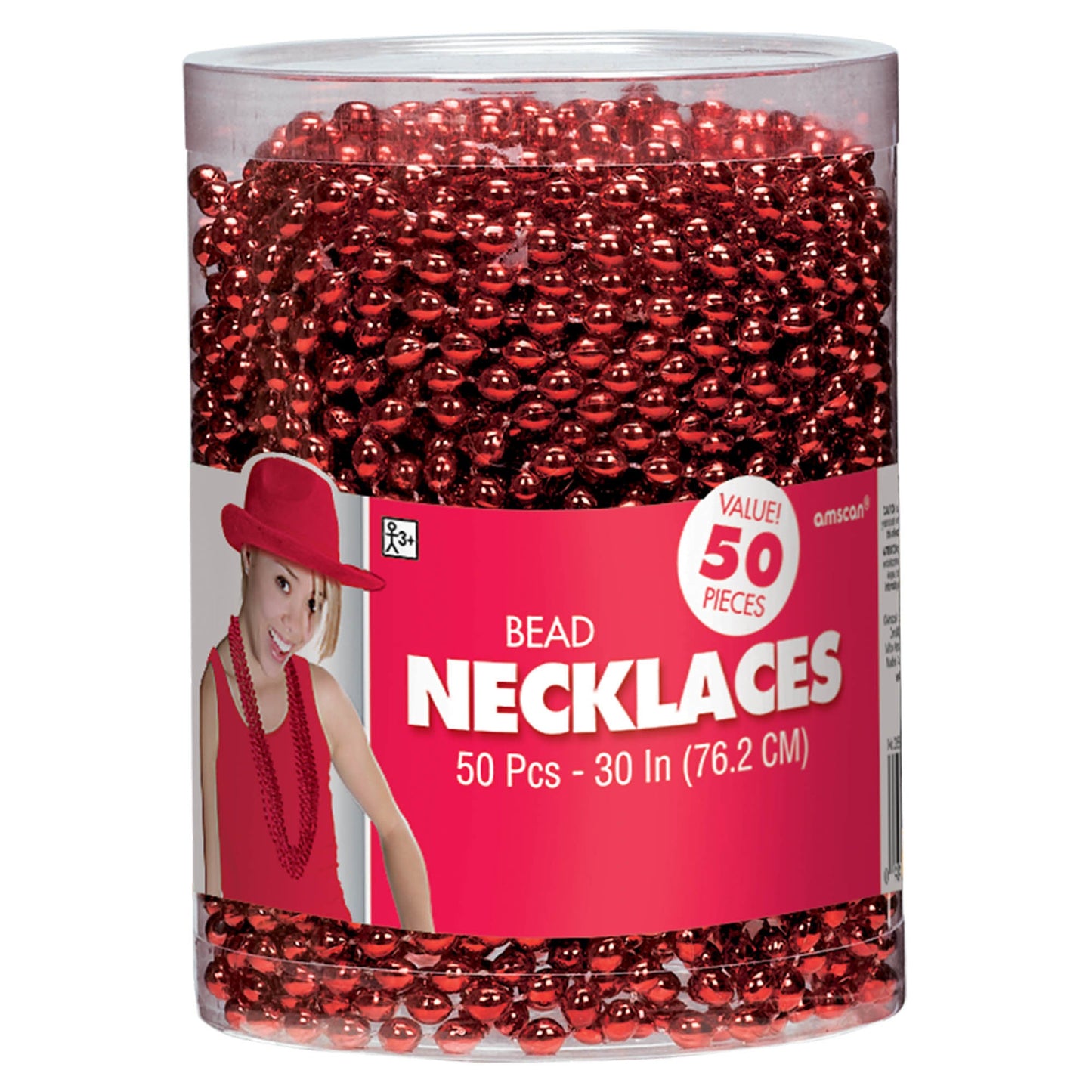 Red Bead Necklaces 50ct