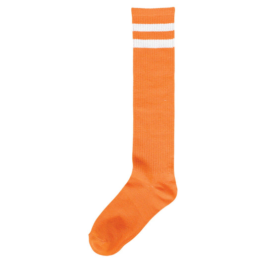 Orange Striped Knee Socks