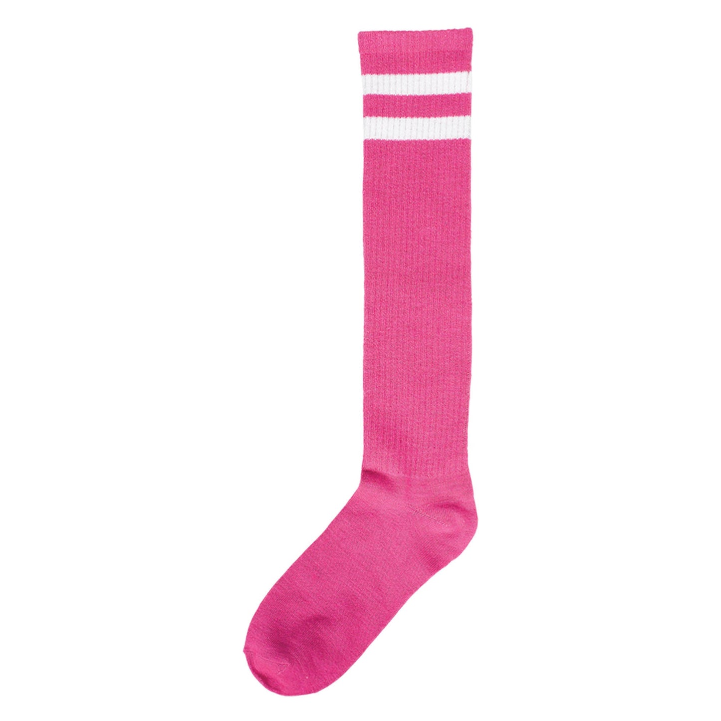 Pink Striped Knee Socks