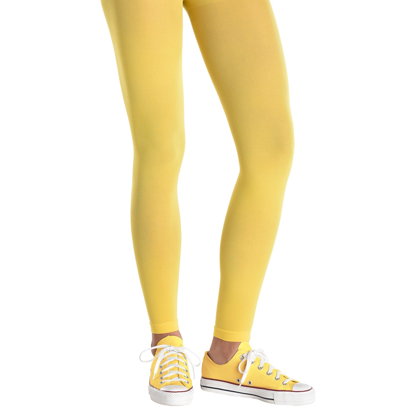 Yellow Footless Tights - Adult