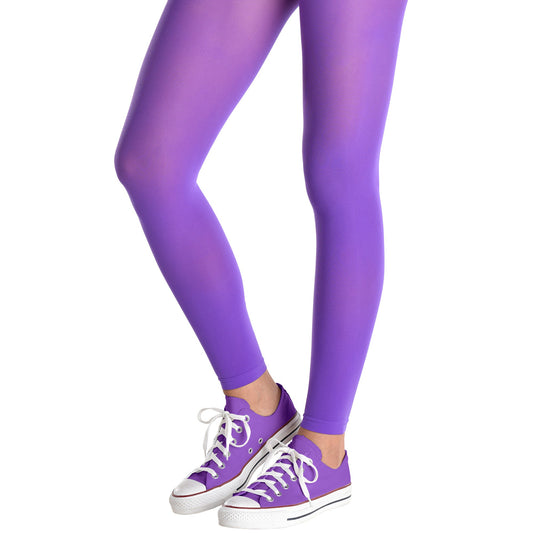 Purple Footless Tights - Adult