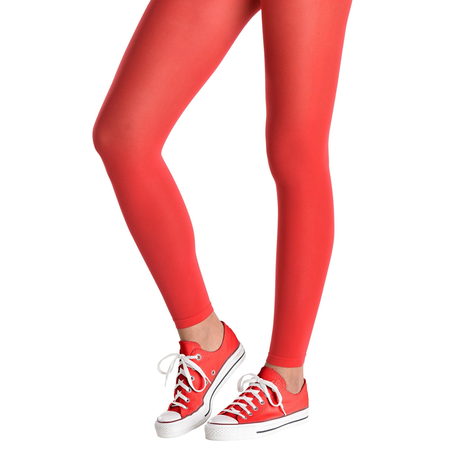 Red Footless Tights - Adult