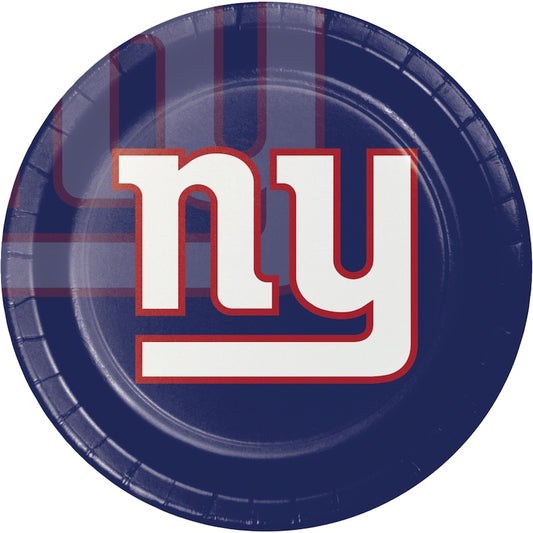 NY Giants 9in Round Plates 8ct