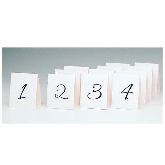 Table Number Tent Place Cards, 1 - 12