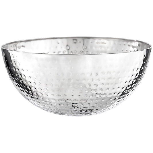 Silver Hammered Stainless Steel Bowl 160oz