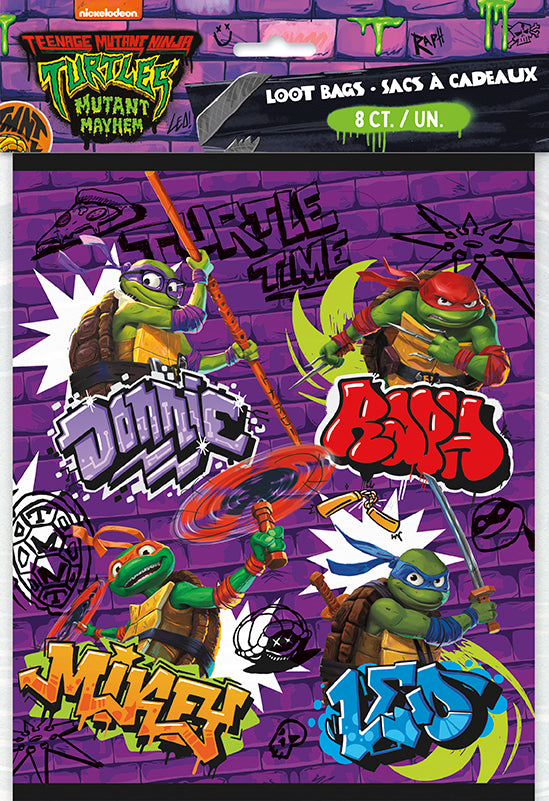 TMNT Mutant Mayhem Loot Bags 8ct