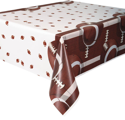 Football Party Rectangular Plastic Table Cover 54 x 84