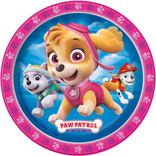 Paw Patrol Girl 7" Plates 8ct