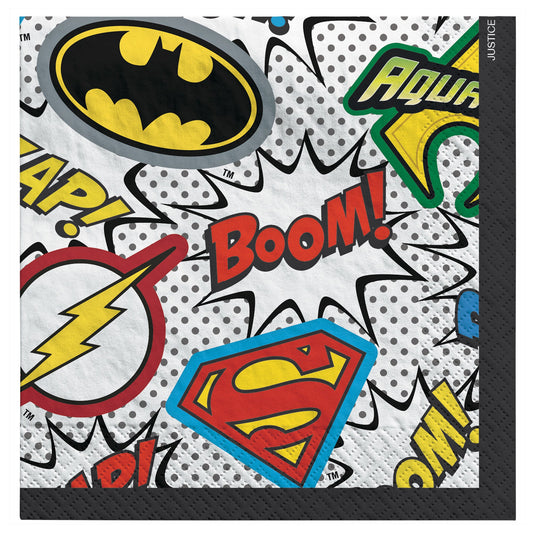 Justice League Heroes Unite Beverage Napkins 16ct