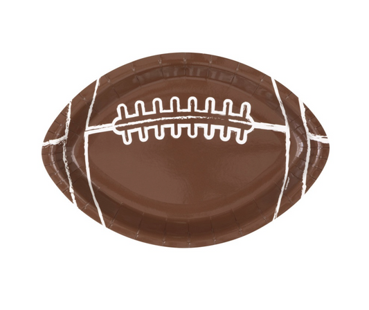 Football Shaped 9.25 Plates 8ct