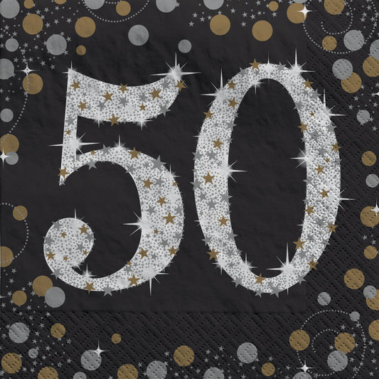 Sparkling Celebration 50 Lunch Napkins 16ct