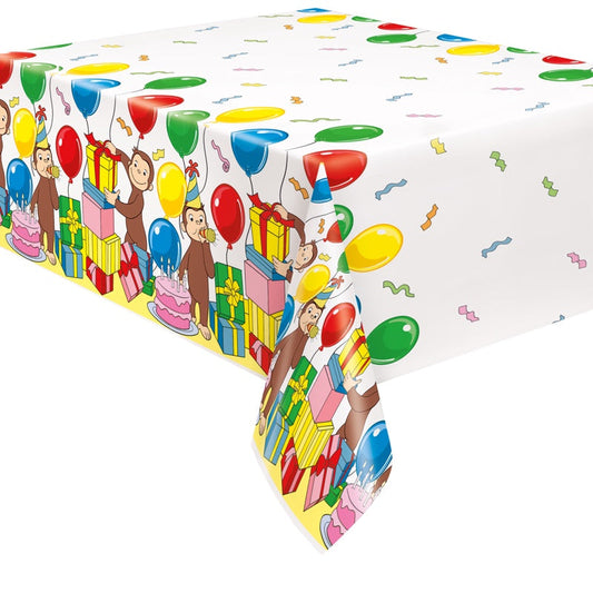 Curious George Plastic Table Cover 54" x 84"