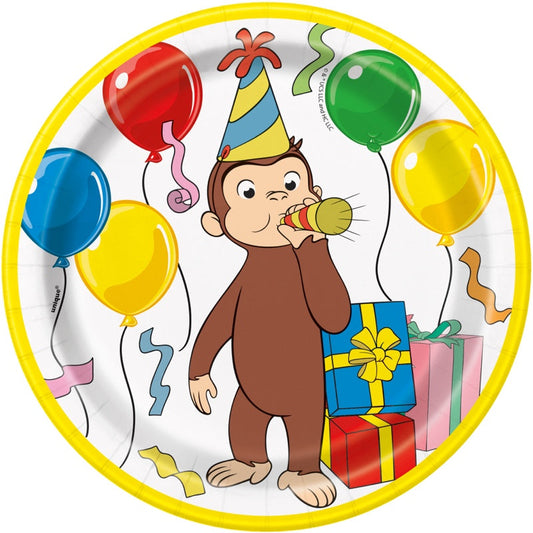 Curious George 7" Plates 8ct