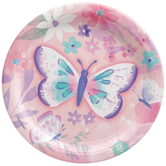 Flutter 7in Round Plates 8ct