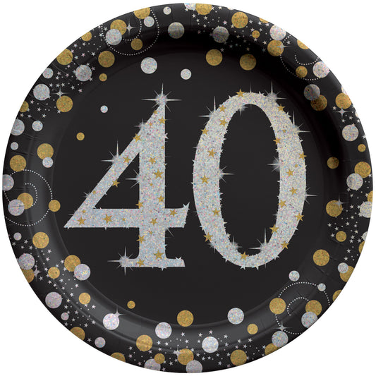 Sparkling Celebration 40 7in Round Plates 8ct