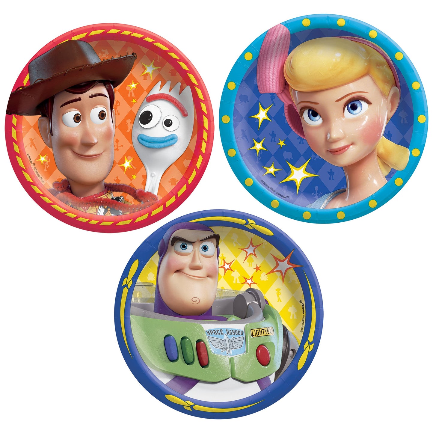 Disney Toy Story 4 Assorted Round 7in Plates 8ct