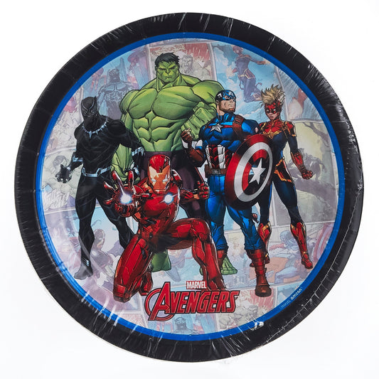 Marvel Avengers Powers Unite 7in Round Plates 8ct