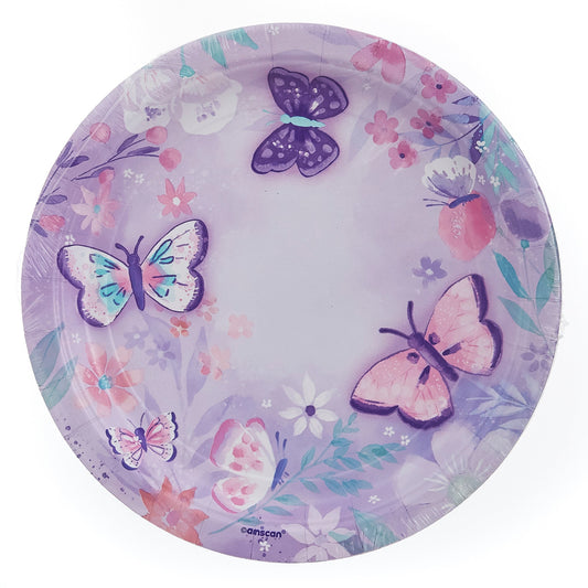 Flutter 9in Round Plates 8ct