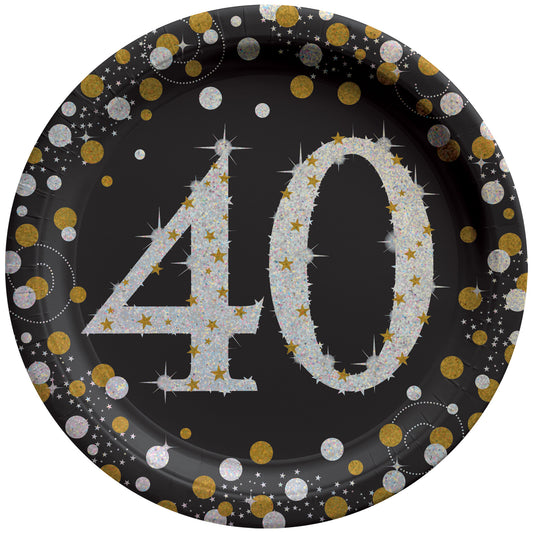 Sparkling Celebration 40 9in Round Plates 8ct