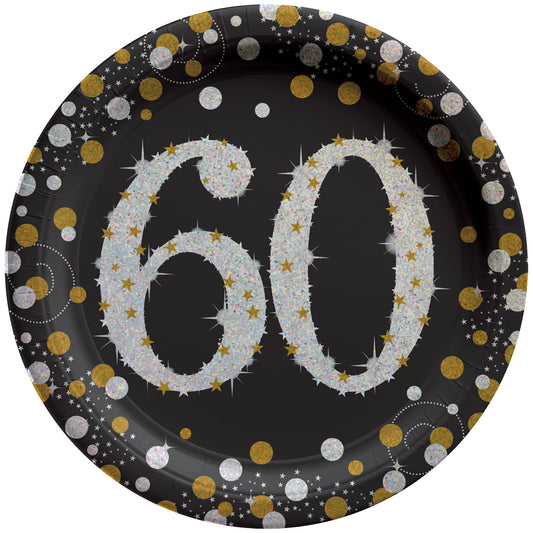 Sparkling Celebration 60 9in Round Plates 8ct