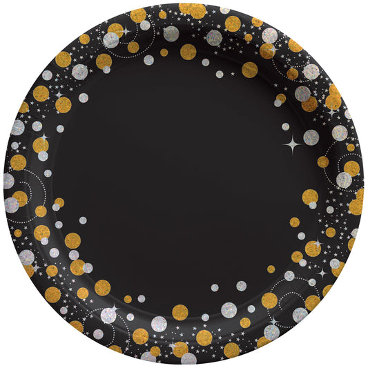 Sparkling Celebration 9in Round Plates 8ct