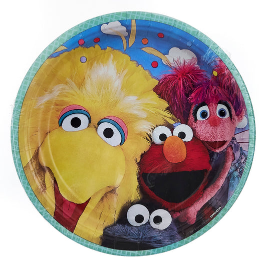 Sesame Street Round 9in Plates 8ct