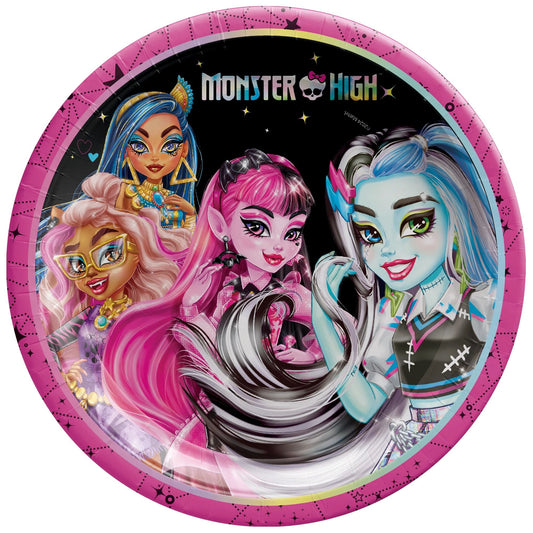 Monster High 9in Iridescent Plates 8ct